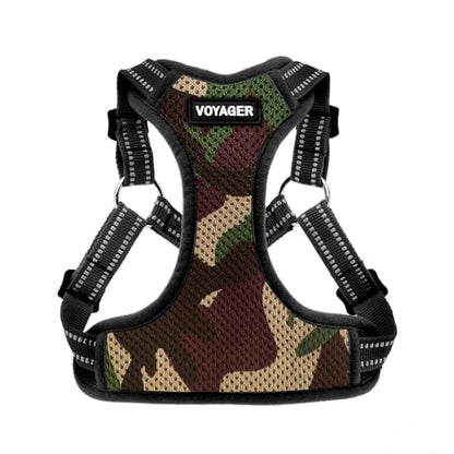 Best Pet Supplies Voyager Adjustable Step-in Flex Breathable Mesh Dog Harness for Small Medium Large Dogs (Army/Black Trim), S - color: Harness (Army/Black Trim), size: S