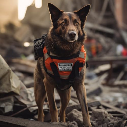 2 Pieces Rescue Dog Nervous Give Me Space Dog Patches, Service Dog Patches with Hook Backing for Service Animal Vests, Harnesses - color: Rescue Dog