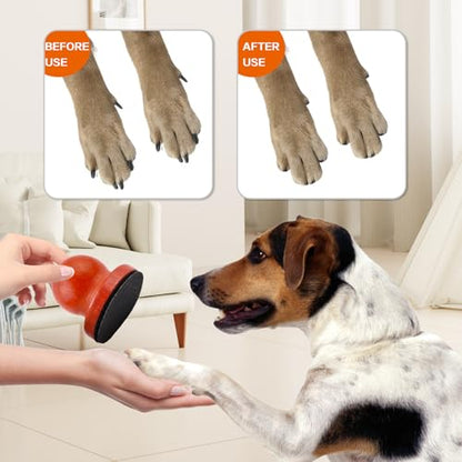 Dog Nail File Dog Scratch Board for Nails Wooden Handicraft Cat Dog Nail Scratch Pad with 4 Pcs Replaceable Sandpaper Dog Trainning Accessories Stress Free Nail Filing for Dogs(Caramel) - color: Caramel