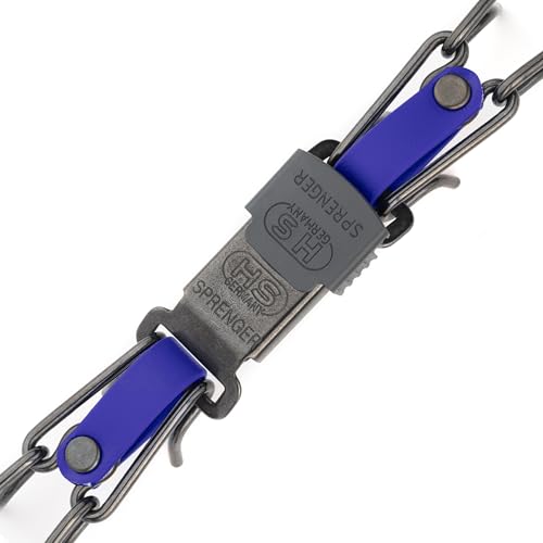 Herm Sprenger Black Stainless Steel Dog Collar with Quick Release ClicLock Buckle and Biothane Insert Training Collar Made in Germany (Blueberry Royal, 23in x 3.2mm(Neck Size up to19-20in)) - color: Blueberry Royal, size: 23in x 3.2mm(neck size up to19-20