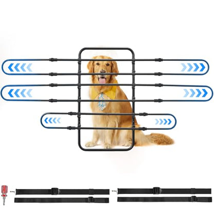 JOYTUTUS Dog Car Barrier, Pet Barrier Follow the Seat Movement 34"- 58" Width Adjustable SUV Dog Barrier for Back Seat, Vehicle Gate Heavy Duty, Ideal for Sedans SUVs Trucks MPVs