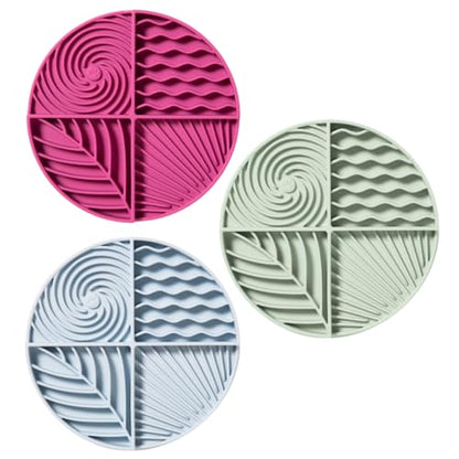 Paradise 3-Pack Bundle – Dog Lick Mats for Slow Feeding & Anxiety - Non-Slip Silicone Slow Feeders with Suction Cups - Dishwasher Safe Pet Dishes for Grooming, Training, and Boredom Relief