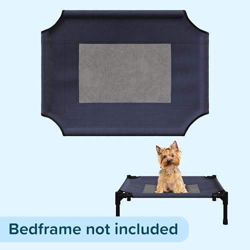 PETMAKER Elevated Dog Bed Cover - 24.5x18.5-Inch Replacement Pet Bed Cover with Mesh Panel - for Indoor/Outdoor Use - Dog Cot Not Included (Blue) (Pack of 2) - size: Small (Pack of 2)