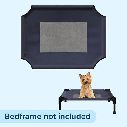 PETMAKER Elevated Dog Bed Cover - 24.5x18.5-Inch Replacement Pet Bed Cover with Mesh Panel - for Indoor/Outdoor Use - Dog Cot Not Included (Blue) (Pack of 2) - size: Small (Pack of 2)
