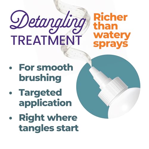 Detangling Treatment for Dogs, Leave-in Conditioner Detangler for Matted Hair, Knots & Tangles | Goldendoodles, Poodles, Doodles & Long-Haired Breeds | No Mist, Squeeze Bottle, 12 oz