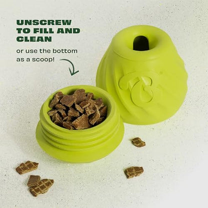 Benebone Pawbler - Natural Rubber Interactive Enrichment Treat and Kibble Dispensing Dog Toy - Great for Boredom - Small