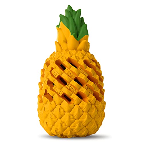 Pineapple Dog Toys for Large Dogs Puppy, Dog Chew Toys for Small Medium Dogs to Keep Them Busy, Interactive Dog Toys Tough Dog Puzzle Toys Treat Dispensing Durable Dog Dental Chew - size: Large 6.3IN