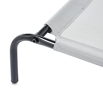 Amazon Basics Cooling Breathable Elevated Dog Bed with Metal Frame for Large Dogs, 51" x 31" x 8", Grey - color: Grey, size: Large
