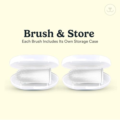 Jasper Dog Toothbrush, 360 Degree Dog Tooth Brushing Kit, Cat Toothbrush, Canine Dental Care & Teeth Cleaning Kit, Pet Finger Tooth Brush, Use with Pet Toothpaste, 2-Pack Clear - color: Clear (2-pack)