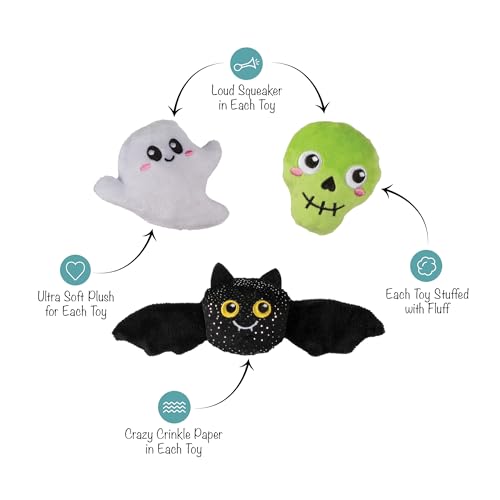 Fringe Studio Pet Toy, Boo YAH! Plush Dog Toy 3 PCS Set, PetShop Collection (662191) - color: Boo Yah!