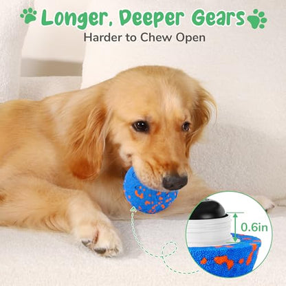 Smart Interactive Dog Toys,Vibrating Dog Ball,Pet Bounce Ball for Dogs (Small & Large),Chew-Proof Shell,Automatic Moving/Bouncing/Rotating, E-TPU Material,Ip68 Waterproof - color: Blue