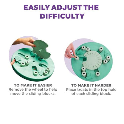 Outward Hound by Nina Ottosson Dog Worker Treat Puzzle Enrichment Toy, Level 3 Advanced, Green - color: Dog Worker (Green)