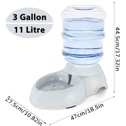 Pet Water Dispenser Station for Large Dogs and Cats,3 Gallon/11L Gravity Automatic Feeder, Cat Dog Water Fountain, Dog Water Bowl Dispenser,Large Breed Dog Drinking Fountain - size: 3 Gallon Water