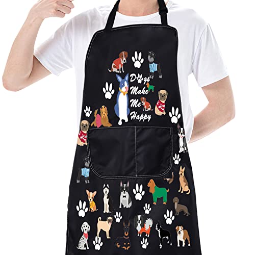 CMNIM Cute Dog Grooming Apron - Waterproof & Perfect for Trainers & Groomers - color: Dog Apron