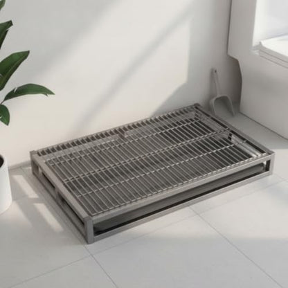 Keeps Paws Pet that Stays Dry Facility Drawer-Style Dog Toilet Easy to Clean Slatted Dog Potty, Large 78cm 50cm - size: Large 78cm 50cm