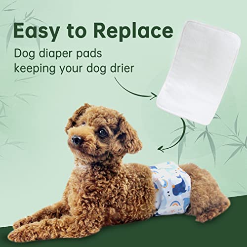 Wegreeco Dog Diaper Pads - Bundle of 10 - (Male Large,7"x14") - color: Male Wrap Pads, size: Large