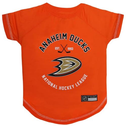 Pets First NHL Anaheim Ducks Tee Shirt for Dogs & Cats, X-Small. - are You A Hockey Fan? Let Your Pet Be an NHL Fan Too! - color: Anaheim Ducks, size: X-Small