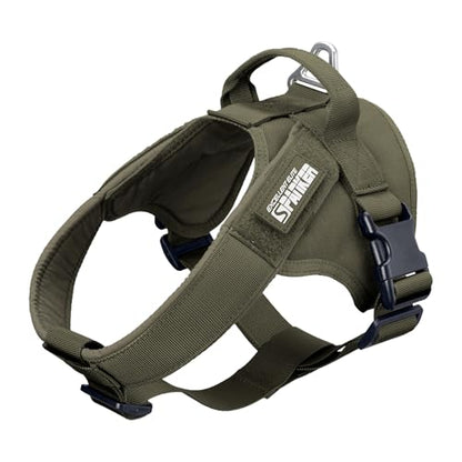 EXCELLENT ELITE SPANKER Tactical Dog Harness Patrol Harness Service Dog Vest Military Dog Vest Working Dog Vest with Handle(Ranger Green-L) - color: Ranger Green, size: L-(27.5 - 35.5")