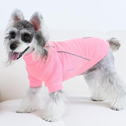 XPUDAC 4 Pack Dog Sweaters Fleece Dog Sweatshirt Winter Pet Clothes for Small Medium Dogs Boy Girl Pullover Puppy Christmas Outfits Cat Apparel, Purple, Light Pink, Hot Pink, Red, M - color: Purple, Light Pink, Hot Pink, Red, size: Medium(Chest-16.5")