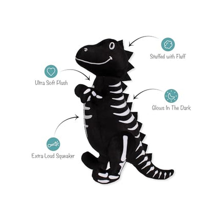 Fringe Studio Pet Toy, Trick RAWR Treat Glows in the Dark Plush Dog Toy, PetShop Collection (314607) - color: Trick Rawr Treat