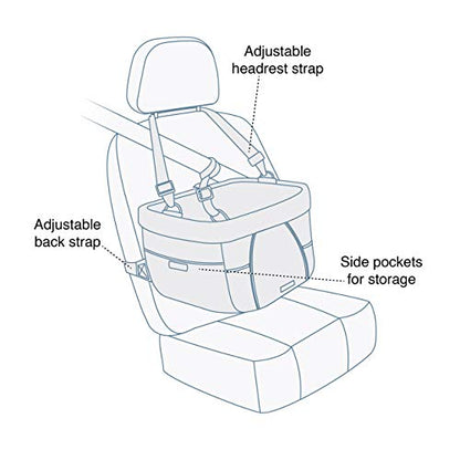 Kurgo Dog Booster Seat - Keeps Dogs Secure & Comfortable - Waterproof Exterior - Removable Washable Liner - Dog Car Seat with Harness Strap - Collapsible - Heather Style - Khaki - color: Heather Khaki, style: New Packaging