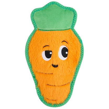 Outward Hound Tough Skinz Durable Squeaky Dog Toy with Two Tough Layers, Carrot, Multicolor, Medium - color: Carrot, size: Medium