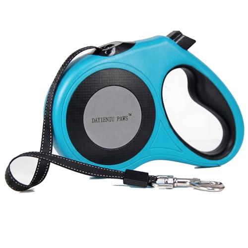 XL 16FT Retractable Dog Leash for Large Dog up to 120 lbs, Chew Proof Steel Wire Extender, One-Hand Brake & Lock, Tangle-Free Heavy Duty Walking Leash XL Blue - color: Blue