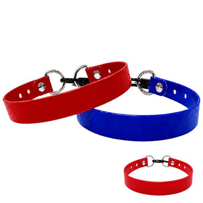 SparkDog 3/4” High Flex Quick Adjust E-Collar Strap Waterproof Replacement Collar Compatible w/SportDOG, Garmin, Dogtra & E-Collar Technologies, Genuine BioThane®-Made in USA (Red HF, High Flex) - color: Red HF