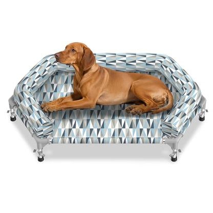 Orthopedic Dog Bed - Beds Bolster,Cooling Elevated Dog Beds with Metal Frame,Raised Dogs Bed,Easy to Assemble,Up to 80 lbs,Medium - size: Bolster M