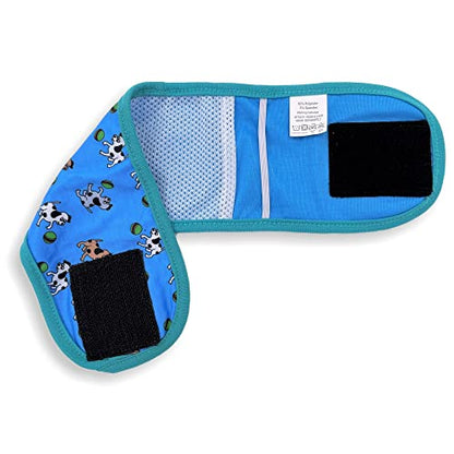 Pack of 3 Dog Belly Band Puppy Diapers Male Boy Belly Wrap Reusable Washable for Small Dog Breeds (L: Waist 15" - 17", Teal Trim) - color: Pack of 3 - Teal Trim, size: L: Waist 15" - 17"