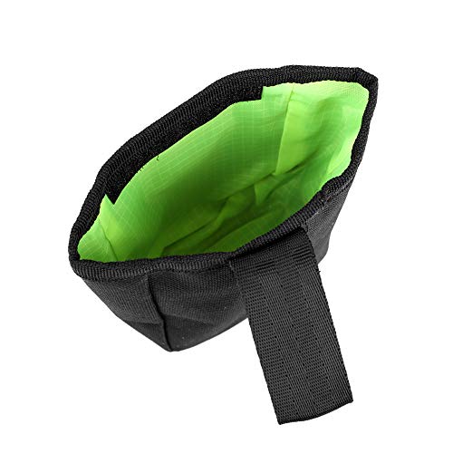 Dog Training Treat Pouch Small Portable Dog Treat Pouch Bag with Clip Pet Bait Snack Reward Puppy Training Container Food Treat Feeding Holder Mini Dog Treat Tote Waist Bag for Pet Training Walking - color: Black