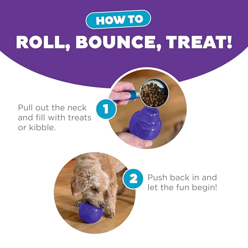 Outward Hound by Planet Dog Lil' Snoop Dog Toy – Treat‑Dispenser Puzzle Ball, Interactive Slow Feeder, Small to Medium Dogs, Bouncy & Mint-Infused, Purple, 3.9" - color: Purple Lil Snoop