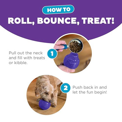 Outward Hound by Planet Dog Lil' Snoop Dog Toy – Treat‑Dispenser Puzzle Ball, Interactive Slow Feeder, Small to Medium Dogs, Bouncy & Mint-Infused, Purple, 3.9" - color: Purple Lil Snoop