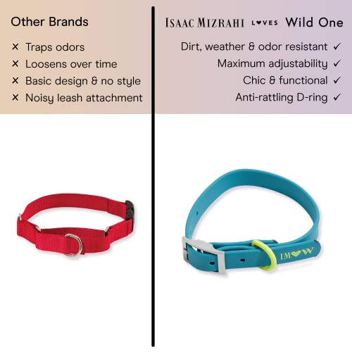 Wild One Dog Collar, Easy-Clean, All Weather Flex-Poly Strap with Metal, Durable, Dirt and Odor Resistant (Hudson, M) - color: Hudson, size: M