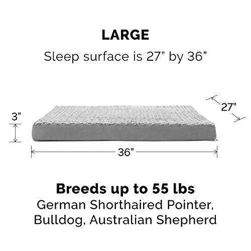 Furhaven Replacement Dog Bed Cover Ultra Plush Faux Fur & Suede Mattress, Machine Washable - Gray, Large (Pack of 5) - color: Gray, size: Large (Pack of 5)