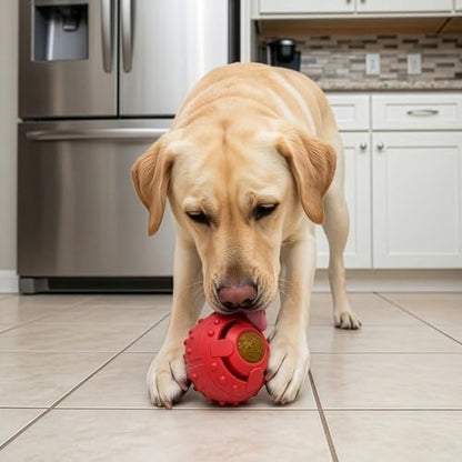SPOT Seek-A-Treat Double Puzzle Ball Dog Toy, 3.25 in Durable Rubber Treat Dispenser with Dual Openings for Mental Stimulation & Long-Lasting Play, for Dogs up to 50 lbs