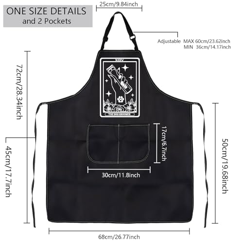MBMSO Pet Grooming Apron Dog Lovers Gift Groomers Apron Dog Grooming Gift for Dog Mom Dog Stylist Apron Pet Salon Owner Gifts
