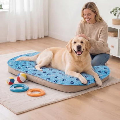 Dog Cooling Mat, Patented Gel Cooling Dog Bed, Non-Slip Waterproof Gel Cooling Pad for Medium Dogs, Pet Cooling Mat for Indoors Outdoors, Crate Kennel Car Travel 24.5"x36" - size: Medium