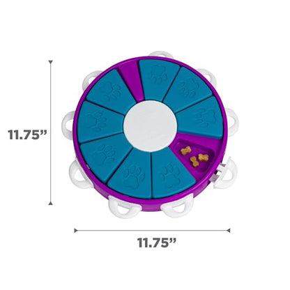 Outward Hound by Nina Ottosson Dog Twister – Interactive Treat Puzzle Enrichment Toy, Level 3 Advanced - color: Dog Twister (Purple, Blue)