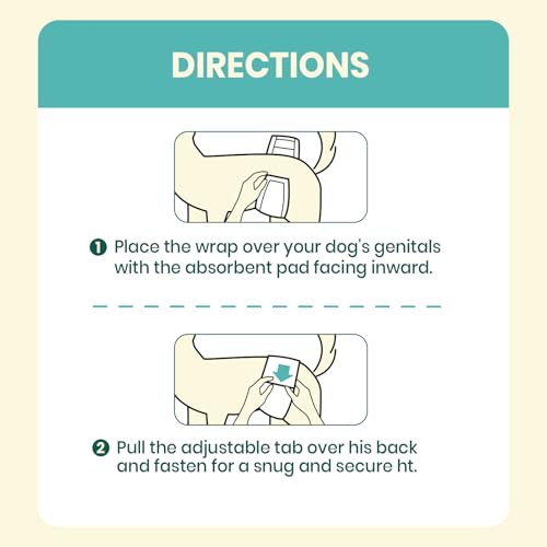 Dog Diapers for Male Dogs: Leakproof, Adjustable, Soft, and Breathable Disposable Diapers for Male Doggie – Perfect for Incontinence, Training, and Travel – 50 Pack Size XL