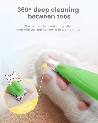PAPMINI Dog Paw Trimmer with LED Display, Ultra-Low Noise Cordless Paw Trimmers for Dog's Feet, Cordless Hair Trimmer for Paws, Ears, Face, Rump