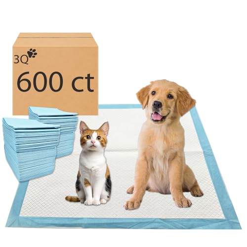 Puppy Pee Pads, 22 x 22 Inch 600 Count Pet Potty Training Pads for Dogs, Leak-Proof Quick Absorb 6-Layer Design, Ideal for Puppies, Cats, Rabbits, and Guinea Pigs, Blue - size: Blue-600 Count