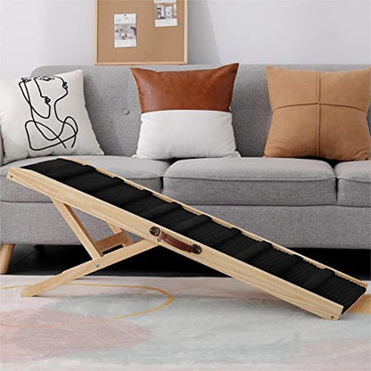 Large Dog Pet Ramp Stairs for Bed Car Truck Couch SUV,Dog Pet Ramp for Small Large Dogs Pets to Get on High Bed Truck Couch Sofa - size: Large