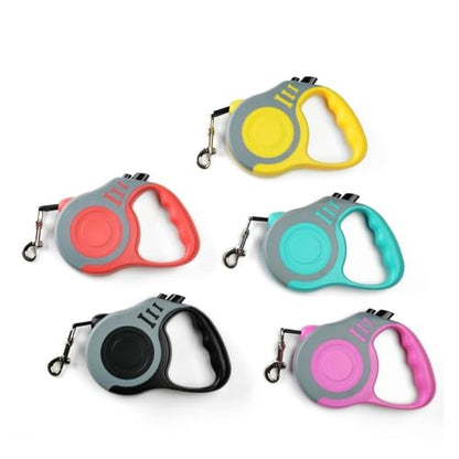 Retractable Dog Leash, Heavy Duty Pet Walking Leash with One-Handed Brake, Adjustable Dog Walking Tool(Red,3m) - color: Red, size: 3m