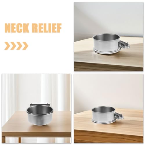 ERINGOGO Wall Mounted Dog Bowl Raised Pet Dish Set with Dual 14cm Screws, Hanging Elevated Food and Water Bowls for Dog Crates and Kennels, Puppy Feeding Station