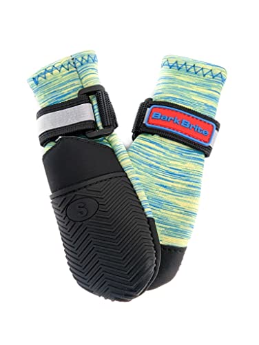 All Weather Neoprene Paw Protector Dog Boots with Reflective Straps in 5 Sizes! (Turquoise Small) - size: Small
