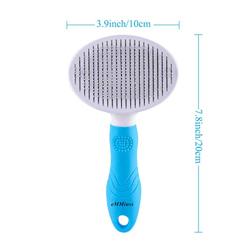 Cat Brush for Shedding, Self Cleaning Slicker Brush - Skin Friendly Deshedding Grooming Tool for Dogs Cats Rabbit Massage Removes Loose Undercoat