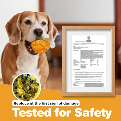 FOFOS Dog Balls for Aggressive Chewers, Durable Bouncy ETPU Dog Toys, Lightweight Floating Interactive Fetch Balls for Large Medium Small Dogs, Ideal for Outdoor Training