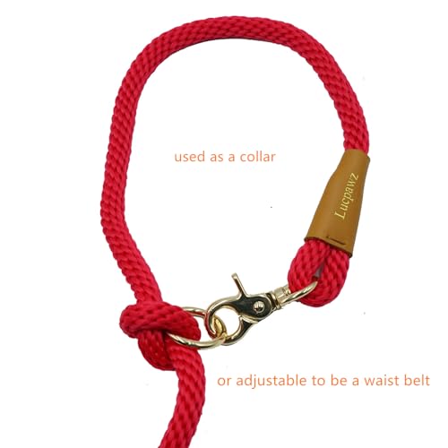 7FT Hands Free Dog Leash, Waist Dog Leash for Walking Running - color: Magenta