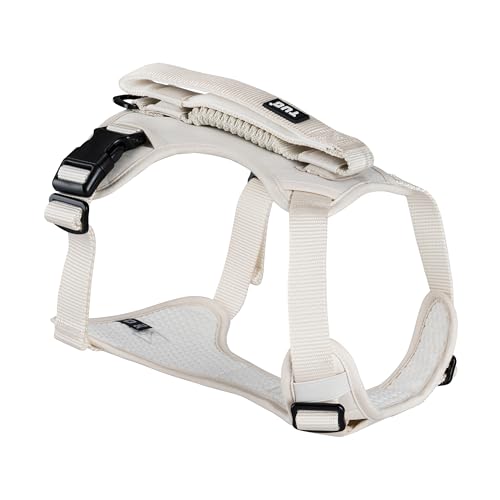 TUG Grab Dog Harness | Integrated Traffic Leash Magnetically Attached for Quick Control (Small/Cream) - color: Cream - Grab Harness, size: Small